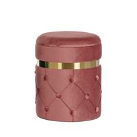 PUF C/ ARRUMAÇÃO ROSA/DOURADO